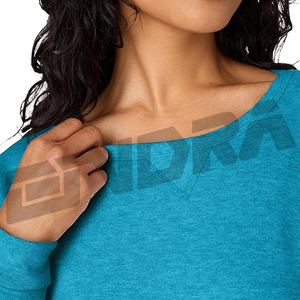 Sudadera clásica azul cielo para mujer, tacto de algodón suave, ajuste relajado, estilo urbano, uso diario para otoño e invierno, tendencia de superposición - Product Image 4