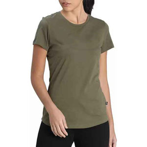 Camiseta de cuello redondo para mujer, Camiseta 100% de algodón con logotipo personalizado - Product Image 4