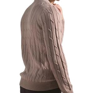 เสื้อพูลโอเวอร์คอกลมผู้ชาย ผ้าฝ้าย 100% ป้องกันการเป็นขุย ลายปักตัวอักษรด้านหน้า สำหรับฤดูหนาว  รับออกแบบตามสั่ง MOQ ต่ำ - Product Image 3