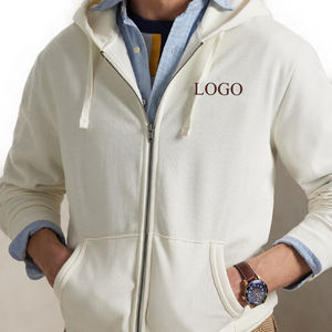 Sudadera con Capucha Premium de Forro Polar con Cremallera Completa para Hombre, Mezcla de Algodón, Informal, Transpirable, Servicio OEM de Verano - Product Image 5