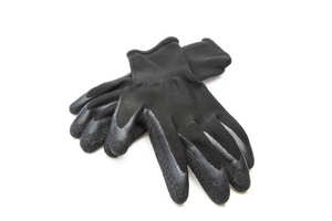 ถุงมือทำงานก่อสร้างแบบกำหนดเอง สีแดง โพลีเอสเตอร์/ไนลอน เคลือบไนไตรล์สีดำ กันลื่น ถักทอ สำหรับงานอุตสาหกรรม แห้งเร็ว รุ่นสี่ - Product Image 2