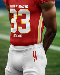 Ensemble de maillots de football américain à sublimation personnalisée livraison rapide uniforme de saison d'été à manches courtes - Product Image 2