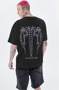 Camiseta Vintage para Hombre con Efecto Desgastado y Lavado Ácido, Camisetas con Gráficos Personalizados, Camisetas Cortas de Punto Oversize con Impresión Serigráfica - Product Image 3