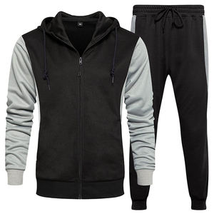 ชุดวอร์มวิ่งแบบกำหนดเอง ผ้าฝ้าย 100% ชุดแทรคสูท ชุดวอร์ม ปักลาย ชุดแทรคสูท กางเกงวอร์มและเสื้อฮู้ด ผู้ชาย - Product Image 1