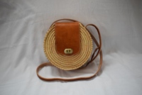 Pochette vintage en paille avec doublure en coton, sac de voyage décontracté pour femme, style saisonnier, modèle enfant Moroccansoul 770