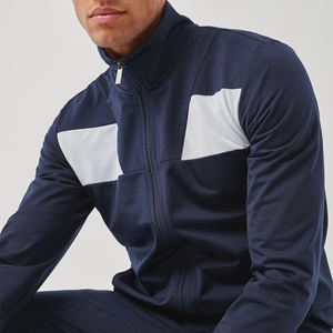 Vêtements de sport jogging unis et écologiques personnalisés pour hommes sweat à capuche à fermeture éclair à manches longues avec survêtement ensemble de survêtement décontracté - Product Image 3