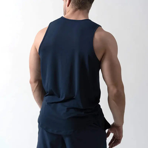 โลโก้ที่กําหนดเองโพลีเอสเตอร์กีฬา dry fit ยิมธรรมดาวิ่งท็อปส์เพาะกายกล้ามเนื้อ stringer ฟิตเนสยิมเสื้อกล้ามบุรุษ - Product Image 3