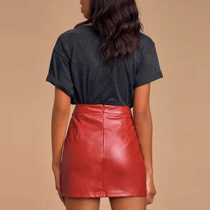 Personnalisable Vintage Vente Chaude Meilleure Qualité Femmes En Cuir Véritable Mini Jupes Écologique Respirant Élégant Vêtements Décontractés - Product Image 2