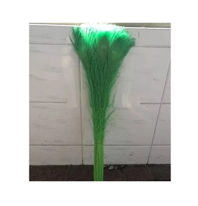 Ramo de Plumas de Pavo Real Verdes para Manualidades, Accesorios de Boda, Adornos de Disfraces, Decoración de Eventos con Patrón Natural Premium - Product Image 1