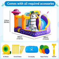 Château gonflable pour enfants, tissu Oxford, conforme à la norme ASTM, capacité de charge de 135 kg pour 3 enfants, activité parent-enfant, ODM OEM.