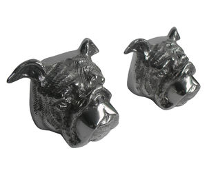Vintage Bronce Acabado Bull Dog Metal Sujetalibros Par Artesanía Decorativa Metal Artesanía - Product Image 3