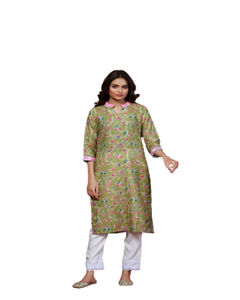 ART RIDHHS Kurti estampado de algodón para ocasiones de fiesta disponible en mercados mayoristas en Ahmedabad - Product Image 1