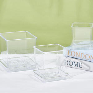 <span class=keywords><strong>Pot</strong></span> <span class=keywords><strong>de</strong></span> pépinière transparent Pots en plastique avec plateau et drainage pour rempoter le <span class=keywords><strong>pot</strong></span> <span class=keywords><strong>de</strong></span> jardinière d'orchidées pour une utilisation à vie - Product Image 5