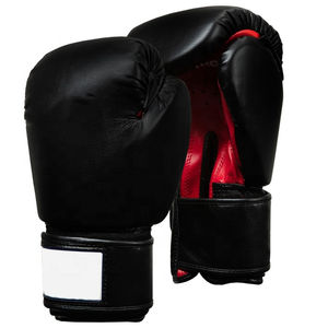 Professional Boxing Gloves <b>Leather</b> Material Comfortable Fit Durable Adjustable <b>Wrist</b> <b>Strap</b> Hook and Loop Closure Training Gear - Product Image 2