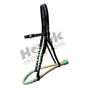 Gran oferta, cabeza occidental de cuero de caballo de calidad superior con cabeza Bosal y anudado para montar a caballo a un precio asequible - Product Image 1