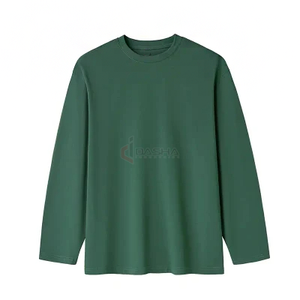 T-shirt surdimensionné à manches longues pour hommes de qualité supérieure en polyester/coton respirant Design vierge uni personnalisé pour adultes - Product Image 3