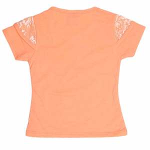 Camiseta de manga corta con purpurina para niñas - Melocotón - Product Image 2