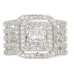 Bagues en cristal AD sophistiquées, beauté classique avec une touche moderne - Product Image 5