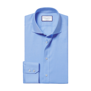 เสื้อเชิ้ตลำลองคอปกผ้าฝ้าย100% สำหรับผู้ชายยืน puppytin งาช้างยับไม่ยับคลาสสิกผ้าทอลายทแยงไม่รีด - Product Image 4