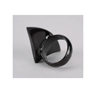 Anneaux en corne de forme ronde avec des rayures noires et brunes captivantes, anneau en corne de buffle pour femmes et hommes, accessoires