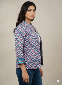 Chaqueta 100% Algodón Acolchada Corta, Abrigo Informal Transpirable y Ecológico - Product Image 3