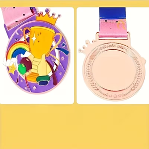 Médaille dorée personnalisée avec impression UV, en alliage de zinc, idéale pour les compétitions sportives, les tests <span class=keywords><strong>d</strong></span>'<span class=keywords><strong>orthographe</strong></span>, prix parfait pour les vainqueurs - Product Image 2