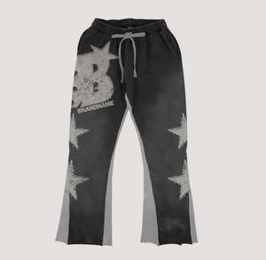 Streetwear Survêtement Personnalisé pour Hommes Ensemble 2 Pièces Pantalon de Survêtement Évasé Jogger Sweat à Capuche Ensemble Hommes Imprimé Fermeture Éclair Survêtement Pierres - Product Image 5