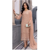 Faux Georgette lourde avec broderie lourde Costume Salwar pakistanais pour mariage et occasion spéciale d'Inde