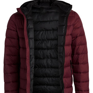 Chaqueta de Invierno Casual para Hombre con Logotipo Personalizado en Lona, Chaqueta Acolchada con Logotipo Frontal, Mangas Largas, Diseño Elegante - Product Image 3