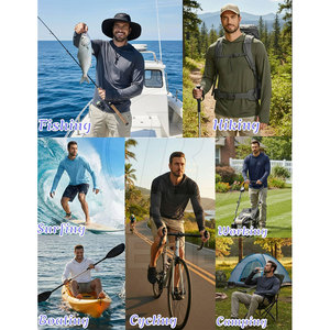 Sudaderas con Capucha para Hombre, Cómodas, Transpirables, Ligeras, con Protección Solar UPF 50, 100% Poliéster, para Ejercicio - Product Image 6