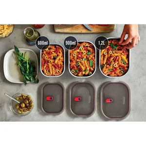 Juego de 3 Recipientes Personalizados para Almacenamiento de Alimentos y Preparación de Comidas, Mercancía Personalizada - Product Image 2