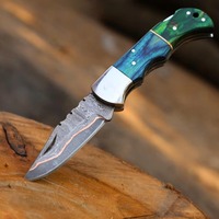 Couteau de poche haut de gamme en acier D2 de qualité industrielle, nouveau design, OEM, populaire, portable, pour la défense personnelle, le camping et la pêche