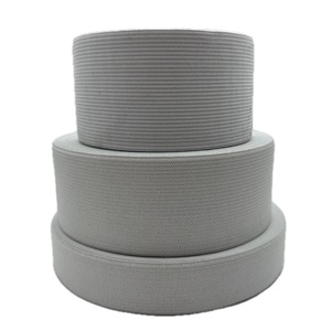 Alta elasticidad 15mm-60mm Cinta tejida negra/blanca personalizada Banda delgada trenzada de punto Fábrica de poliéster 100% Sostenible - Product Image 2