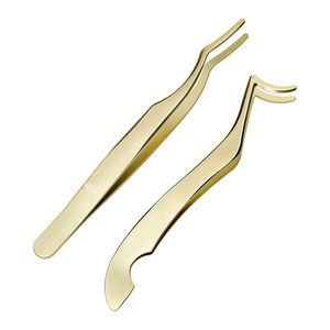 Premium 2025 Eyelash Extension <b>Applicator</b> stainless steel custom <b>Label</b> Volume eyelash Tweezer - Product Image 2
