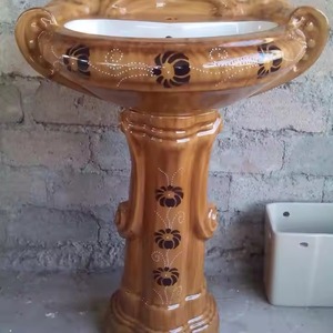 Meuble Salle De Bain Lavabo De Pedestal De Lujo Moderno Lavabo De Baño Sanitario De Cerámica - Product Image 6