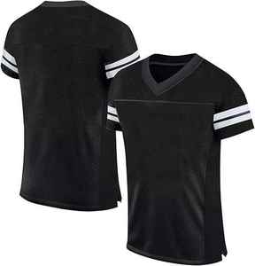 Service OEM Maillot de football américain à manches courtes, respirant, unisexe, personnalisable, de haute qualité, durable, coupe ample - Product Image 4