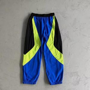 Wholesale Custom Streetwear Men's 2 Piece Set <b>Neon</b> Color Block Windbreaker Jacket and Jogger Pants Unisex Retro <b>Tracksuit</b> Suit - Product Image 4