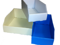 UP boîtes de décapage ondulées en plastique PP de haute qualité avec couvercle empilable réutilisable pliable ISO 9001:2015 de qualité alimentaire de couleur bleue