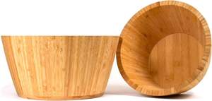 Small Acacia <b>Wood</b> <b>Bowl</b> Serving Set Natural Disposable <b>Fruit</b> or Salad <b>Bowl</b> for Holiday Housewarming or Wedding Gift - Product Image 2