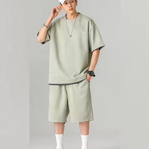 Les fabricants fournissent des t-shirts surdimensionnés personnalisés de haute qualité de couleur unie 280 grammes 100% coton T-shirts pour hommes 2024 nouveau design - Product Image 4