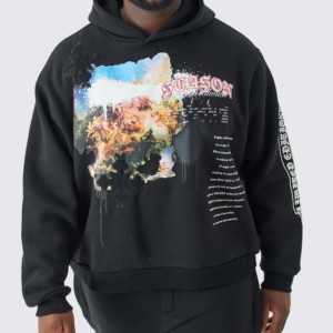 Sweat-shirts à capuche unisexes vintage de sport de haute qualité, épais, doublés polaire, avec impression DTF, surdimensionnés, fabriqués par un fabricant, 100% coton - Product Image 1