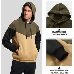 Sudadera con capucha de invierno para hombre, sudadera sólida 100% de algodón de lana de secado rápido, transpirable, ajuste cómodo, atuendo deportivo con estilo - Product Image 4