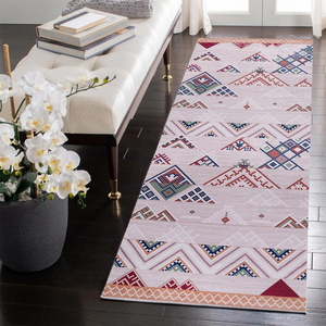 Netline Home Painted Medallion Deep Red Traditional <b>Washable</b> <b>Rug</b> - Product Image 3
