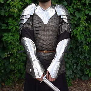 ชุดคอสเพลย์แฟนตาซี ทรานดูอิล ประกอบด้วยปลอกไหล่คู่พร้อมเกราะป้องกันไหล่ ปลอกขา และเกราะขา ทำจากเหล็กขัดเงา - Product Image 1