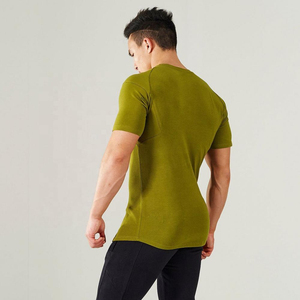 Ropa deportiva atlética de secado rápido transpirable compresión deportes músculo camiseta en blanco personalizado correr entrenamiento poliéster hombre gimnasio camisa - Product Image 4