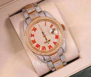 Excellent Quality Trendy Moissanite Iced Out Gold Diamond <b>Watch</b> Stylish Hip Hop Fashion Jewelry Available for Export Price - Product Image 4