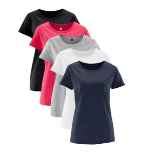 OEM Fabricantes '280G Peso pesado 100% Algodón peinado Liso Camiseta personalizada Mujeres Oversized XL High Print Paquete combinado - Product Image 3