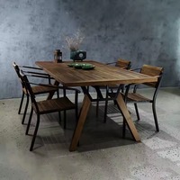 Bureau et table à manger en fer vietnamien moderne pour l'intérieur et l'extérieur, marque LBN, utilisation commerciale, meubles pour salon et bureau