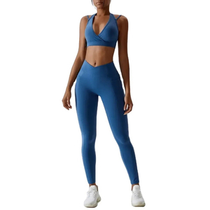 Ropa de Yoga de alta calidad Ropa de entrenamiento Ropa deportiva Mujer Ropa de fitness Conjuntos de Yoga de 2 piezas - Product Image 2