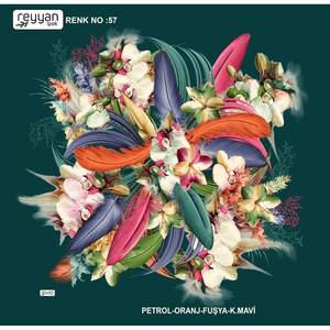 Tissu de décoration d'intérieur Reyyan İpek Yazma modèle 5 en 57 couleurs - Product Image 1